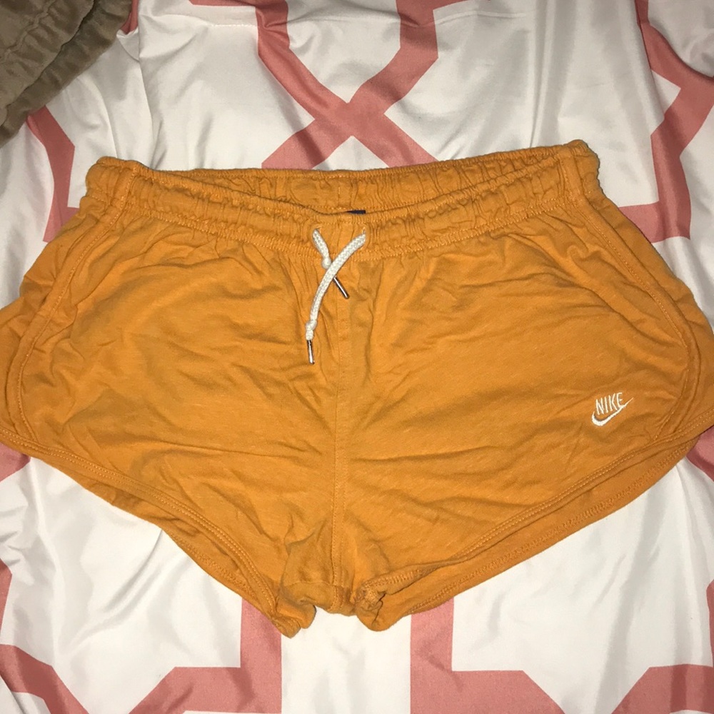 Orange Nike Track Shorts
